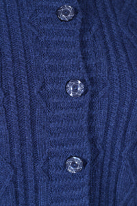1940’er - tidlig 1960’er  - Klassisk vintage style cardigan - Marineblå - Ingrid