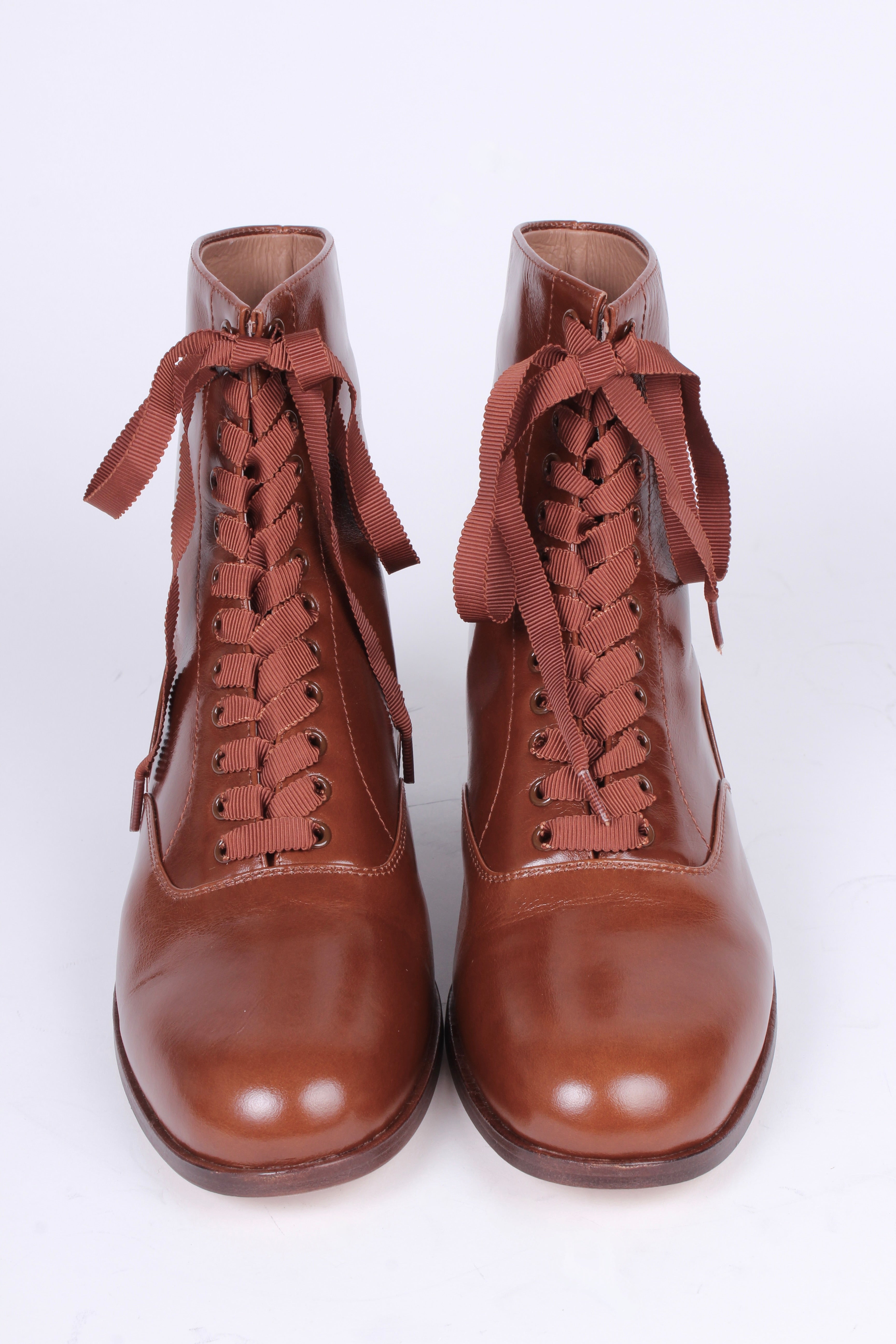 1920'er / 1930'er vintage style støvler - Brun - Britta