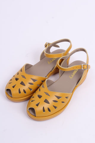 40`er / 50'er style sandal / wedge - Gul - Sidse