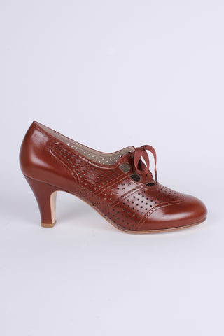 1930'er oxford pumps - Cognac brun - Marie