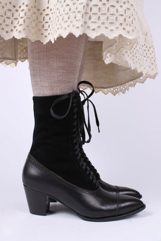 1900s Edwardian Style Boots - black - Victoria - memery