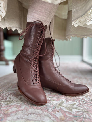 1910s Everyday Lace - up - Dark Brown - Ruth - memery