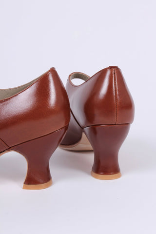 1920's Mary Jane shoes - Cognac brown - Yvonne - memery