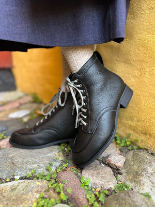 1930s and 1940s winter snow boots with Fur lining - Black - Rita - memery