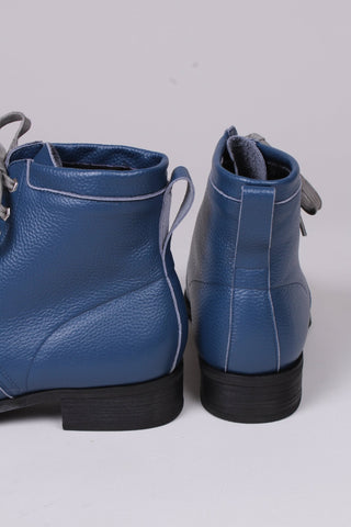 1930s and 1940s winter snow boots with Fur lining - Blue - Rita - memery
