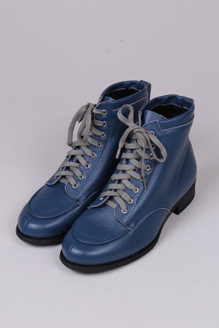1930s and 1940s winter snow boots with Fur lining - Blue - Rita - memery