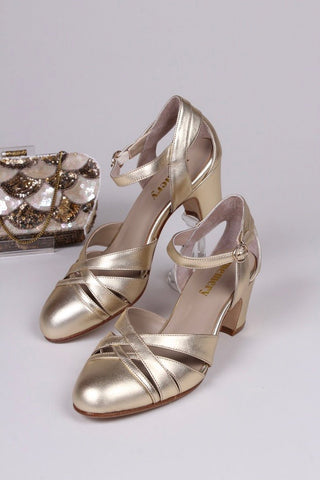 1930s sandal - Gold - Marlene - memery