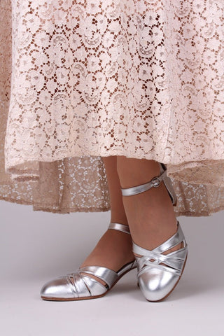 1930s sandal - Silver - Marlene - memery