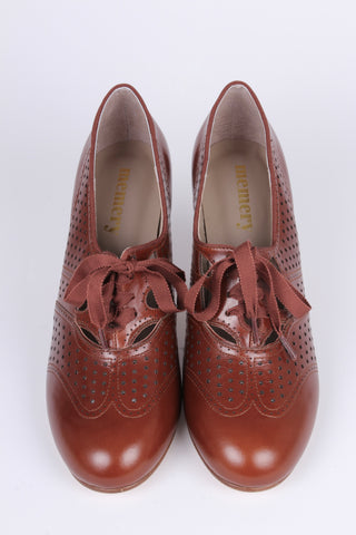 1930'er oxford pumps - Cognac brun - Marie