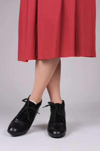 1940s / early 1950s winter ankle boots - Black - Lillie - memery