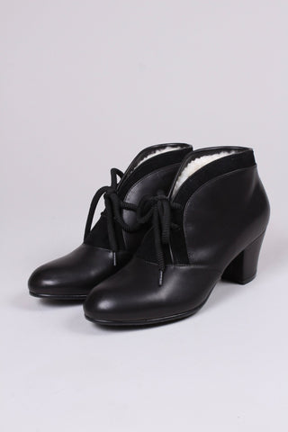 1940s / early 1950s winter ankle boots - Black - Lillie - memery
