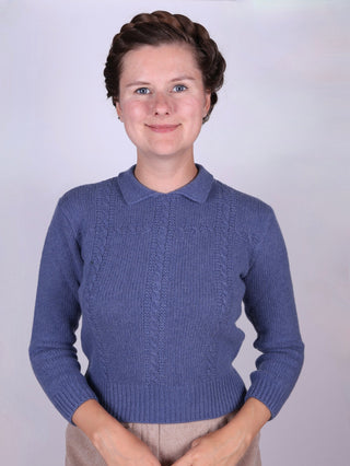 1940s vintage style pullover - Light blue - Gertrud - memery