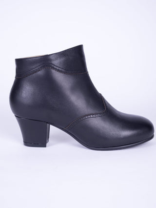 1940s Winter Ankle Boots – Black – Marion - memery