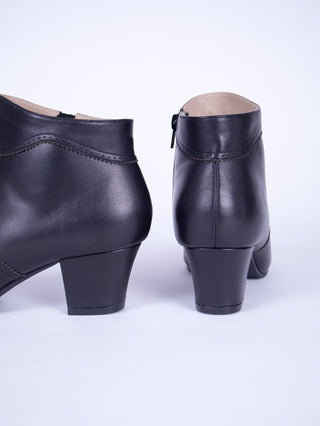 1940s Winter Ankle Boots – Black – Marion - memery