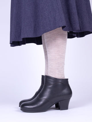 1940s Winter Ankle Boots – Black – Marion - memery