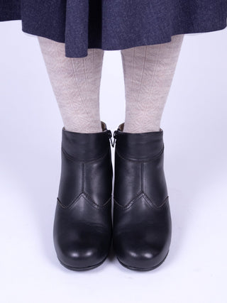 1940s Winter Ankle Boots – Black – Marion - memery