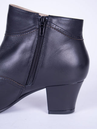 1940s Winter Ankle Boots – Black – Marion - memery