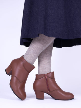 1940s Winter Ankle Boots – Brown – Marion - memery