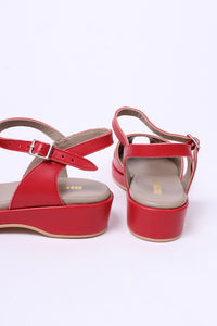 40`er / 50'er style sandal / wedge - Rød - Sidse