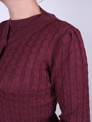 1940s / 1950s style Cardigan - Plum - Joanne