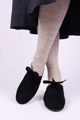 40s Derby shoes - Low heel - black - Esther - memery