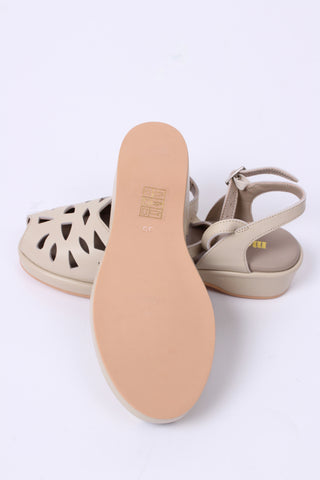 40´er / 50'er style sandal / wedge - Cream - Sidse