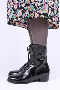 1920'er / 1930'er vintage style støvle - Sort - Martha