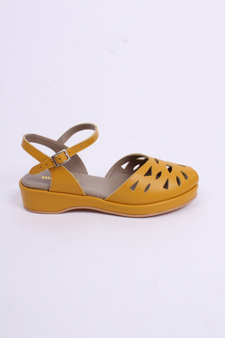 40`er / 50'er style sandal / wedge - Gul - Sidse