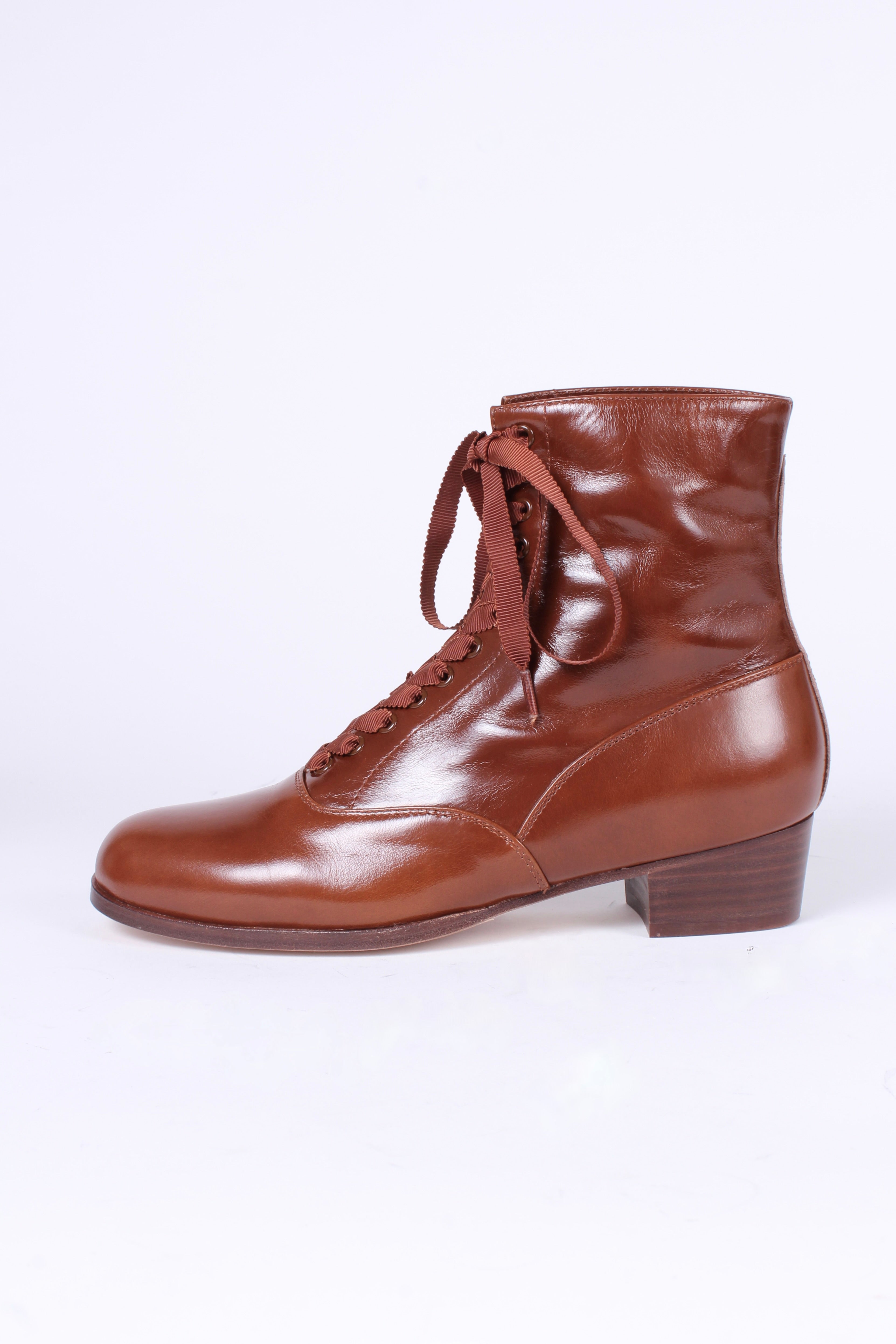 1920'er / 1930'er vintage style støvler - Brun - Britta