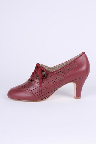 1930'er oxford pumps - Rødbrun - Marie