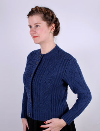 1940’er - tidlig 1960’er  - Klassisk vintage style cardigan - Marineblå - Ingrid