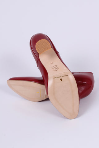 1920'er vintage style pumps med pompadour hæl - Rød - Yvonne