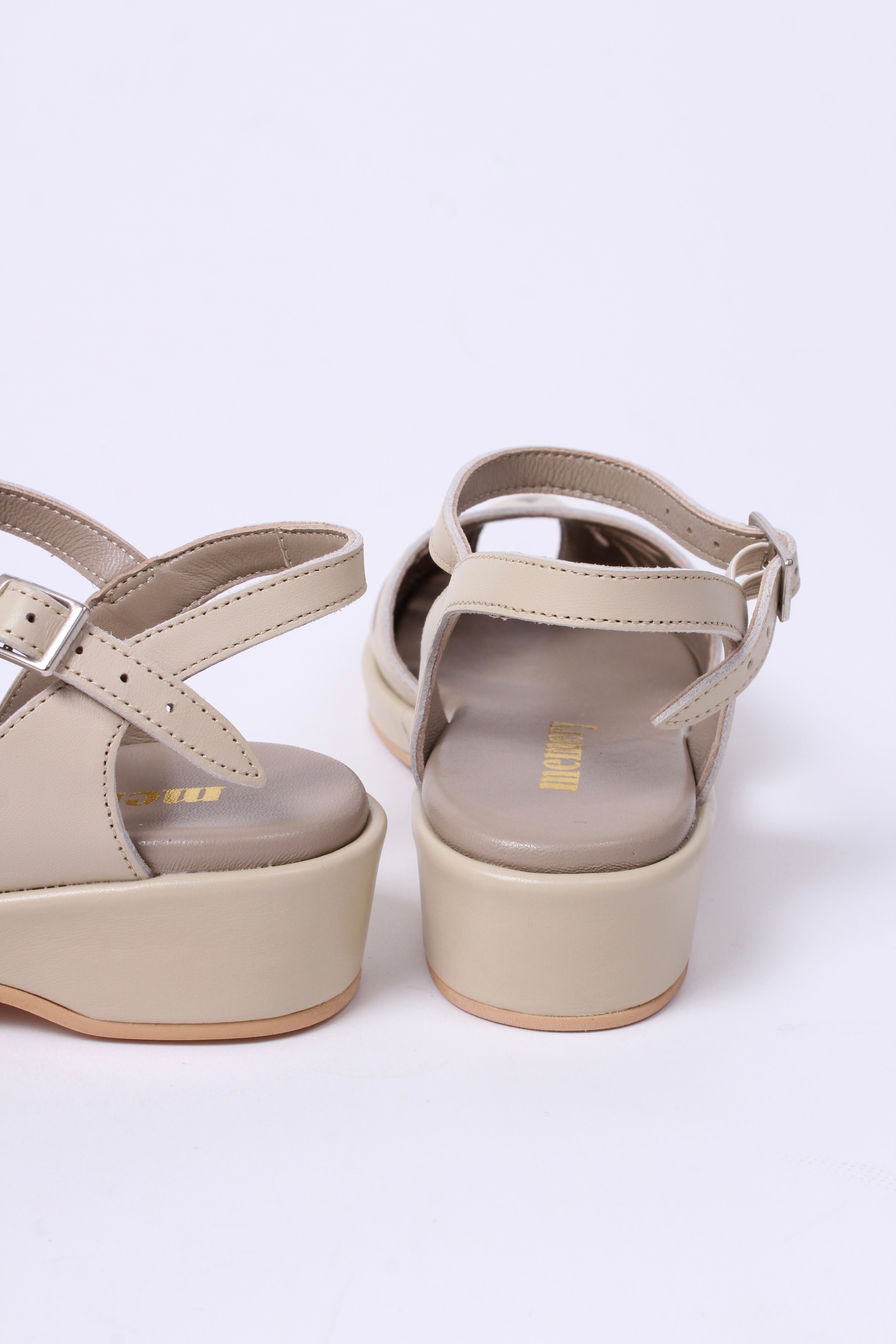 40´er / 50'er style sandal / wedge - Cream - Sidse