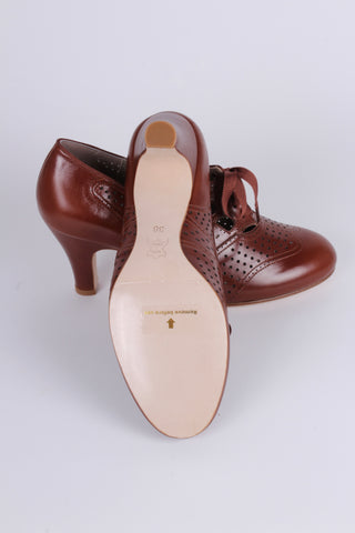 1930'er oxford pumps - Cognac brun - Marie