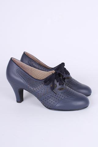 1930'er oxford pumps - Marine blå - Marie