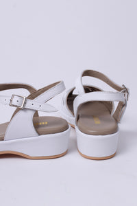 40' er / 50'er style sandal / wedge - Hvid - Sidse