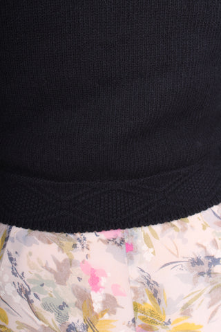 1950’er vintage style bolero med detaljeret bort- Sort - Carol