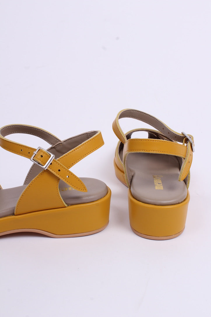 40`er / 50'er style sandal / wedge - Gul - Sidse