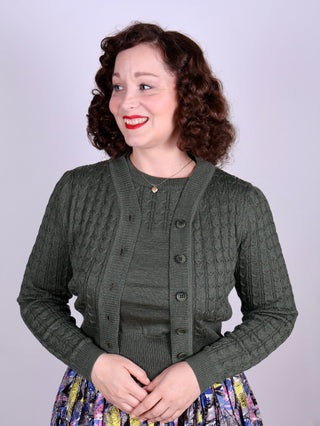 1940s / 1950s style Cardigan - Green - Joanne
