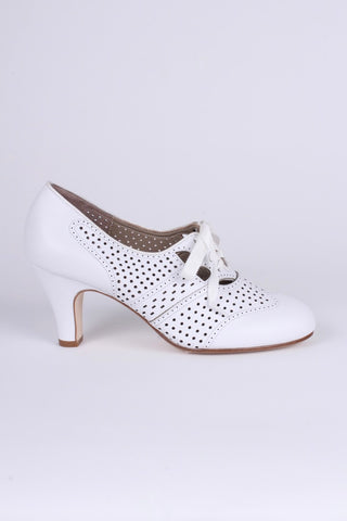 1930'er oxford pumps - Hvid - Marie