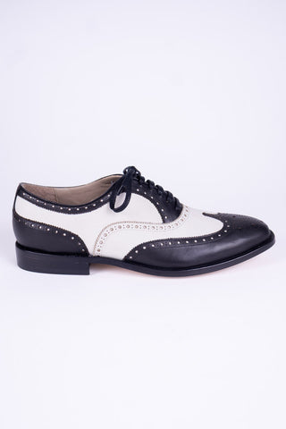  Klassiske 1930 er tofarvede spectator oxfords -  Sort / off-white - Charles