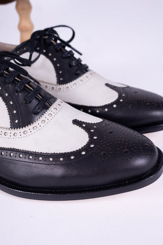  Klassiske 1930 er tofarvede spectator oxfords -  Sort / off-white - Charles