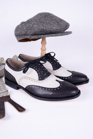  Klassiske 1930 er tofarvede spectator oxfords -  Sort / off-white - Charles