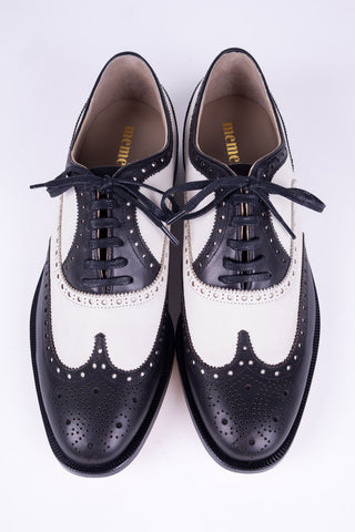  Klassiske 1930 er tofarvede spectator oxfords -  Sort / off-white - Charles