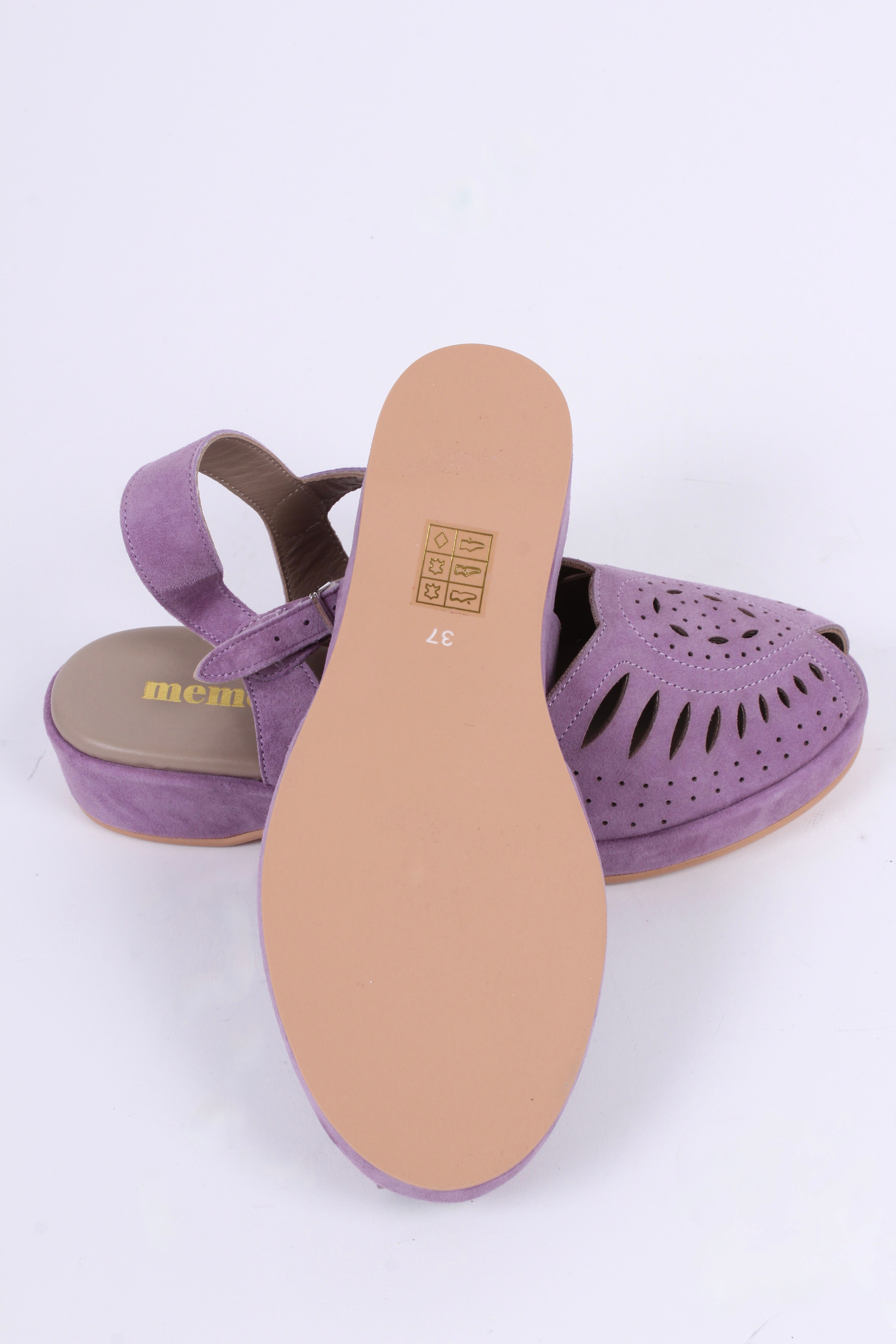 Bløde 1940'er / 1950'er inspirerede sandaler - Lavendel - Ella