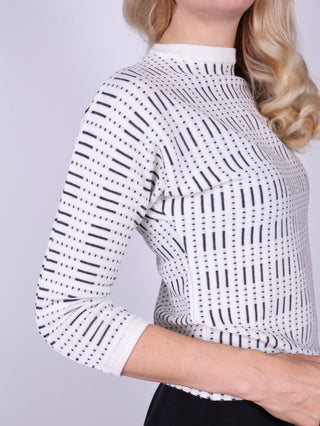 1950'er vintage style pullover med mønster - Molly