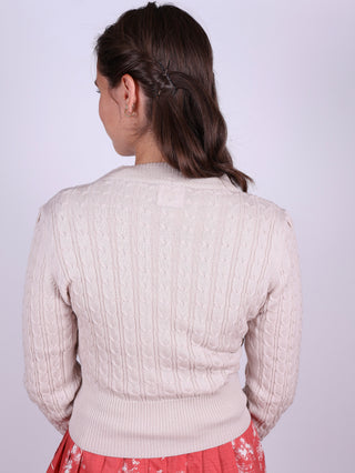 1940'er / 1950'er vintage style cardigan - Creme - Joanne