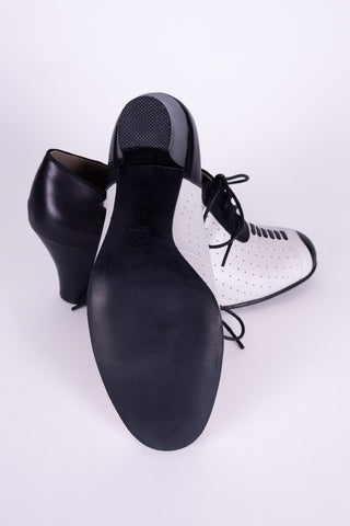 1940'er Spectator Oxford pump - Sort / Hvid - Lucy