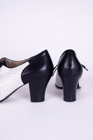 1940'er Spectator Oxford pump - Sort / Hvid - Lucy