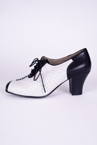 1940'er Spectator Oxford pump - Sort / Hvid - Lucy